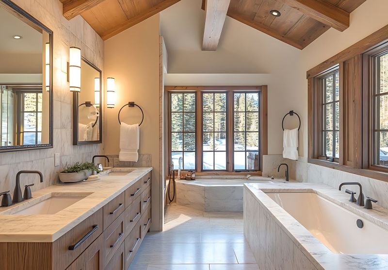 Wide Picture of a Modern Bathroom