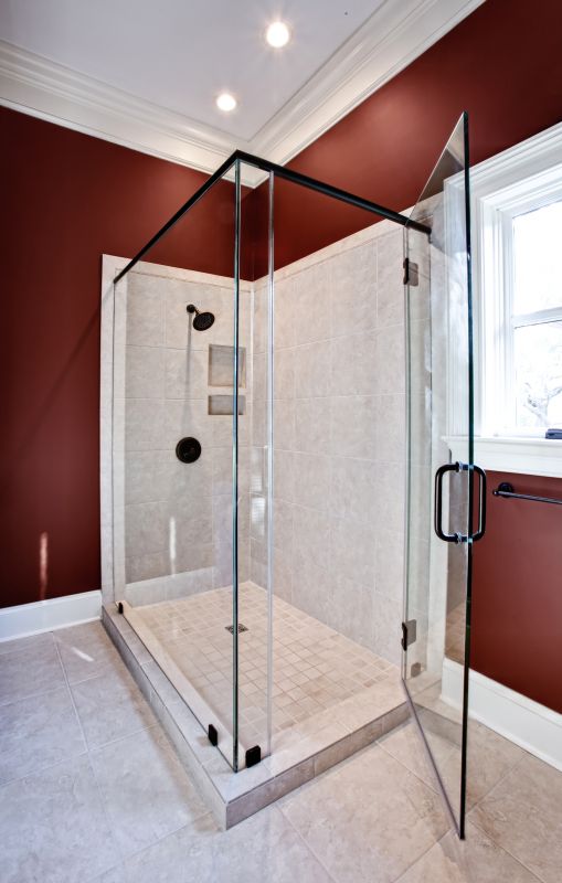 Glass Shower with Features